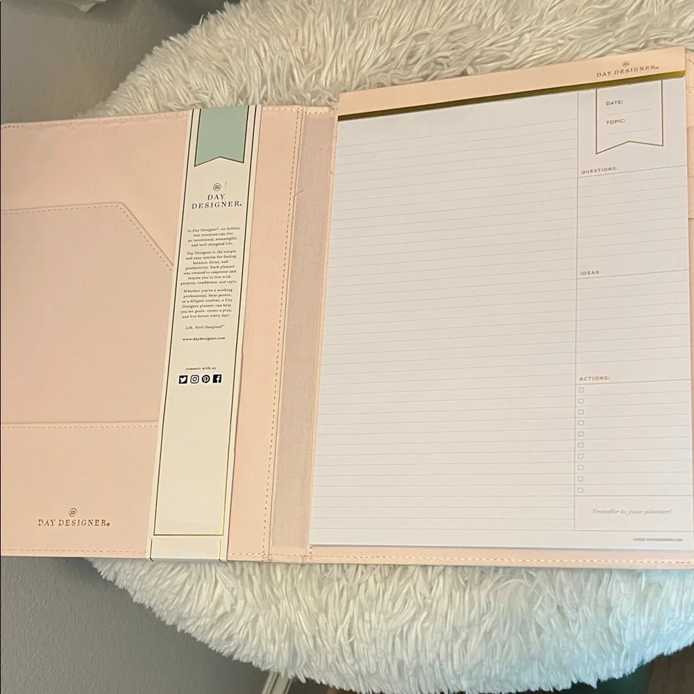 Pink Padfolio Notebook - Picture 3 of 3